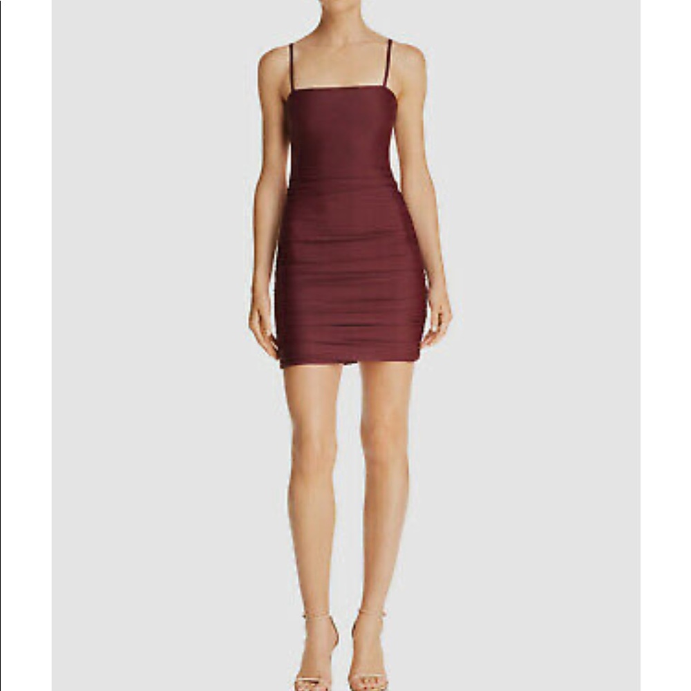 Tiger Mist Sunrise Ruched Mini Party Dress